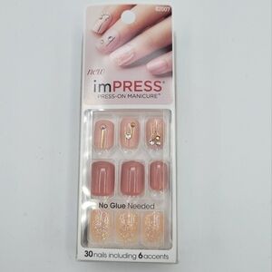 New Impress Earth Tones Crossing Lines  press on manicure  set